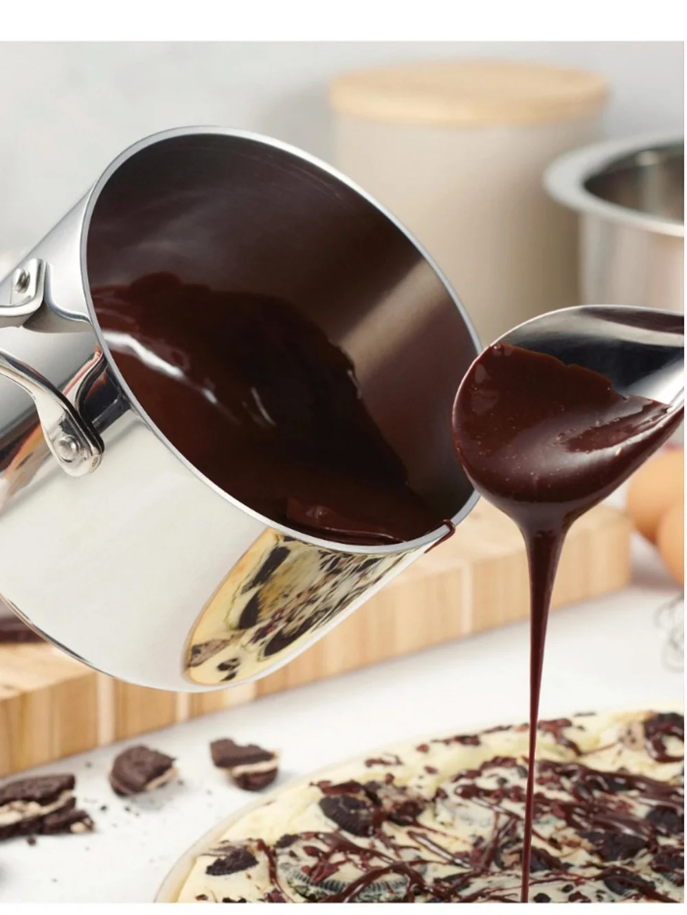 Tramontina, Member’s Mark triply clad 10/18 stainless steel 1.5qt sauce pan lid